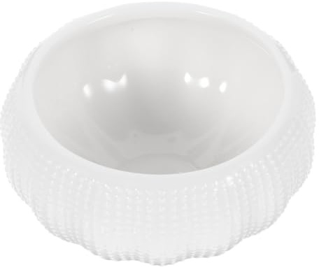 ibasenice Tazón de Cerámica Blanco para Caviar y Erizo de Mar, Cuenco Pequeño Diseño Único, Fácil de Limpiar y Adecuado para Picnic o Barbacoa