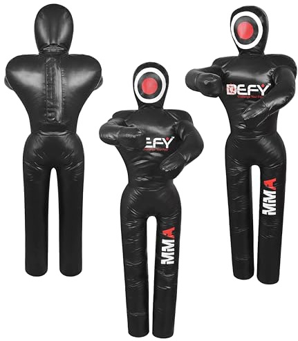 DEFY Vinyl Jiu Jitsu MMA Grappling Dummy Judo Martial Arts Punching Bag Karate (5 Feet)