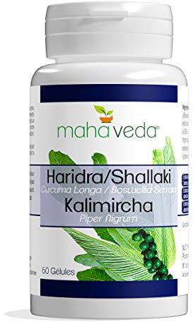 Phyto Sud Curcuma Poivre Noir et Boswellia pour les Articulations et Muscles - Curcuma Gelules - Haridra Shallaki Kallimircha - Dosage Renforcé - 60 gelules - Fabriqué en France