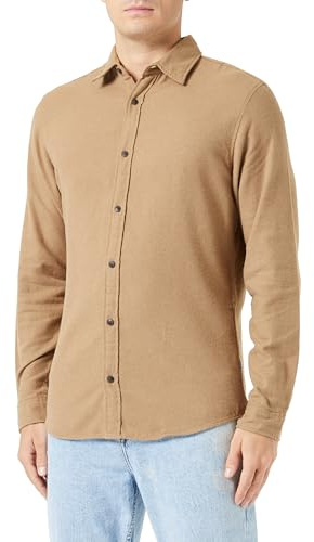 JACK & JONES Herren Jjplain Fall Solid Shirt Ls 12236943 ,Otter ,XL