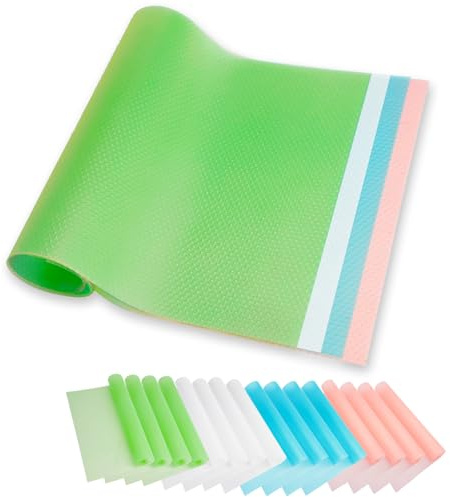 Zoyiancy 20 alfombrillas antideslizantes para frigorífico, lavables para frigorífico, alfombrillas de silicona para retirar el lugar a medida, para frigorífico, cajón, alfombrilla