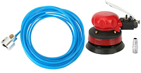 Kit de pulido neumático de 5 pulgadas y lijador | Máquina de molienda húmeda / seca de 10000 rpm | Herramienta neumática de bajo ruido para el cuerpo automático y la carpintería |