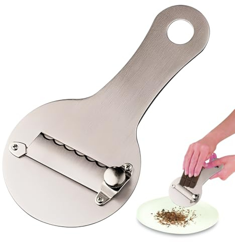 LAKPYN Rallador de Trufas de Acero Inoxidable, Grosor Ajustable, Multifuncional,Con Orificio para Colgar, Apto para Setas, Queso, Chocolate, ajo