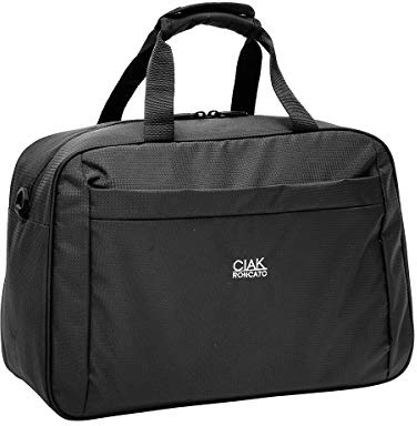 Ciak Roncato, SMART - Borsa da Viaggio Cabina Voli Low Cost in Tessuto Jacquard, Bagaglio Cabin Size, Nero, 41 cm