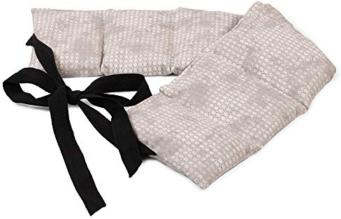 Rapssamenkissen 7-Kammer mit Band. Wärmekissen, Körnerkissen (65x15cm Farbe: shabby-chic grau-beige) Rapskissen