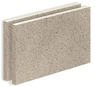 Vermiculite Platte Schamott-Ersatz für Kamin-Ofen Feuerraum Auskleidung SF600 500x300mm 25mm Stärke Temperaturbeständig bis 1100 °C mind. 600kg/m³ Rohdichte (x2)