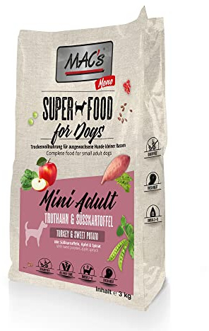 Mac's Dog Hundefutter Mono Mini Truthahn Trockenfutter 3kg glutenfrei getreidefrei
