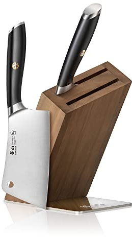 Cangshan L Series 3-Piece HUA Cleaver Block Set, German Steel Forged, Black, 1027426