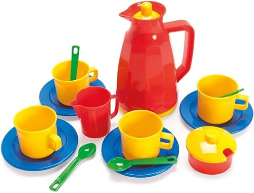 DANTOY - Kaffee Service im Karton 17 Stück - Kaffe party für Kinder - Spielzeug für Kinder - Für Kinder ab 2 Jahr - Rollenspielzeug - Spielzeug - Hergestellt in Dänemark