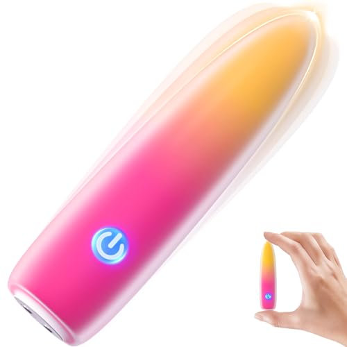 Mini Bullet Vibrator Klein Wiederaufladbare Sexspielzeug, Ohi BoBi Sun 10 Vibrationmodi Leise starke Liebskugeln Vibration für Frauen G-punkt und Klitoris Klein Massagestab für Parre