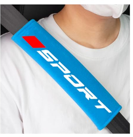 Adunsiaoto 2 Piezas Hombreras Cinturón Seguridad, Fundas Cinturon Seguridads Coche Suave, Almohadillas Cinturón Seguridad Asiento Coche, Almohadilla Felpa Cinturon Seguridad Coche Universal(Azul)