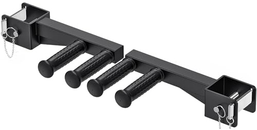 Lifeswell Attacco per barra per immersioni per power rack da 3 x 3 pollici, maniglie larghe e strette antiscivolo,capacità di carico di 500 libbre,attacco per squat rack per immersioni