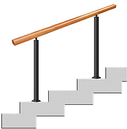 Barandilla antideslizante de hierro forjado para uso en interiores y exteriores, soporte duradero para la seguridad de las personas mayores en el jardín y el hogar