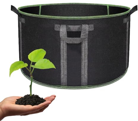 Generico Sacche per Piante - Vaso in Tessuto da 190 Litri | Multiuso Impermeabili Traspiranti con Maniglia per Giardinaggio Terrazzo Serra e Balcone