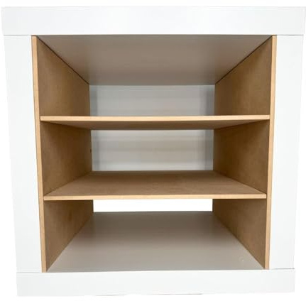 MDF Kallax Storage Shelf Insert Divider, Custom CNC Cut 6mm Medium-Density Fiberboard, DIY Organization for Kallax Units (2 Shelf)