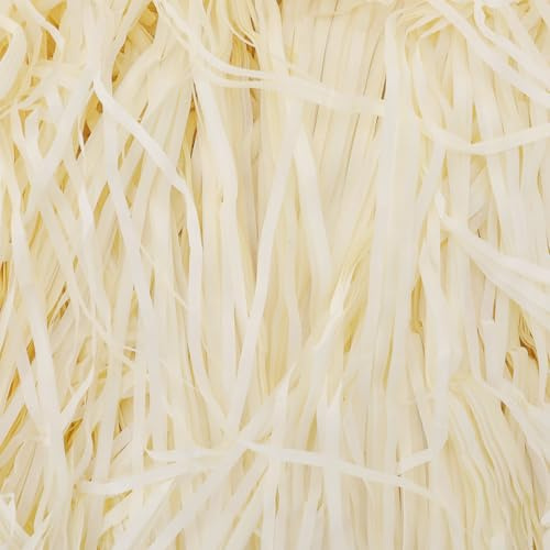 Candcamp 200g Off White Shredded Tissue Paper | Raffia Filler for Packaging Protection Decoration for Birthdays Weddings Easter Festivals Gift Boxes Hampers and Filling