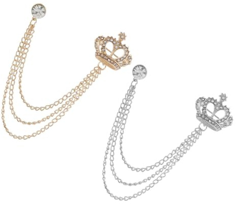 TIKODIDA Spilla da Donna con Strass in Lega, 2 Pezzi con Nappa Elegante e Chic, Accessori per Armadio per Matrimoni e Feste in Costume