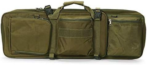 Gexgune 85cm slittamento pesante tattico per borsa a doppio fucile per fucile da caccia M4 Airsoft Borsa a tracolla militare Zaino da pesca (5 colori opzionali)