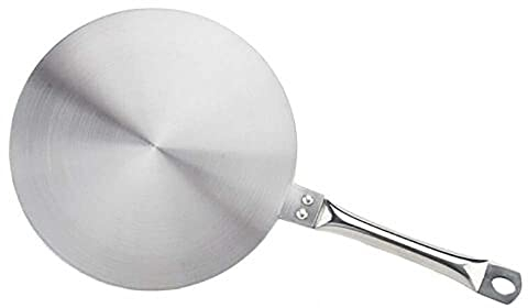 Lihuzmd Plaque à Induction, Plaque d'anneau de mijotage pour diffuseur Chaleur, Adaptateur d'induction Acier Inoxydable avec poignée La d'adaptation Induction empêche la surchauffe,22cm