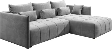 GRAINGOLD Ecksofa Ardi mit Schlaffunktion 178 x 247cm - Bequemes, Elegantes Schlafsofa mit Bettkasten – Wohnzimmer Sofa im modernen Stil - T30-Schaum und gewellte Feder, bequemer Schlaf