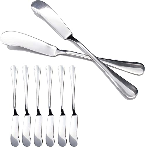 BESCH 6 Cuchillos de Mantequilla de Acero Inoxidable 16.5 x 2 cm (Cuchillo de Mantequilla)