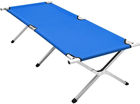 Drumm Lit de Camp Pliable,Lit D'appoint pour Le Camping,Lit Pliant Bain de Soleil Transat Chaise,190 * 62 * 42cm,avec Housse de Transport, pour Jardin, Tente, Randonnée en Plein Air