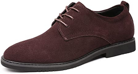 Zapatos Oxford de ante para hombre, estilo clásico británico, mocasines con borlas para uso casual y de negocios, suela suave para conducir, Suela negra marrón, 42 EU