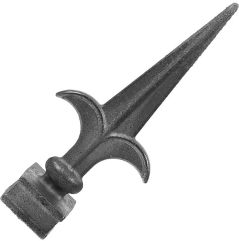 EXCEART Zaun-Endstücke Metall Speerförmig Spitz Geformt Zaunspitze Dekorative Zaunspitzen Ersatz Für Garten Rasen Hof Terrasse Dunkelgrau, 4CC0BB24X1RL3712KGZ