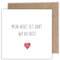 Liebeskarte „Mein Herz ist dort, wo du bist“ mit Umschlag – minimalistische Karte mit Herzmotiv und berührendem Spruch für Partner, Freund, Freundin oder Fernbeziehung (125 x 125 mm)