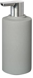 blomus Seifenspender CRETO | Farbe Micro Chip | 190 ml | Ø7 x 16,5H cm | Handseifenspender aus natürlichem Beton | Rutschfester Flüssigseifenspender in Grau