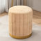 Tqertrtfxa Runder osmanischer Fußschemel,Osmanischer Fußhocker mit Stauraum,Garderoben-Make-up-Hocker,Frisierstuhl mit Holzgestell,Geeignet für Schlafzimmer, Wohnzimmer, Eingang, Büro(F)