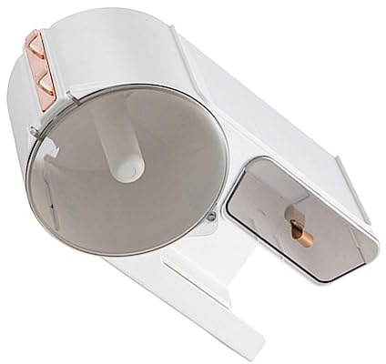 IWOWHERO Wall-Mounted Toilet Paper Holder Dust Cover Plastic Tissue Dispenser for Bathroom No-Punch Design Space-Saving Organizer for Restrooms
