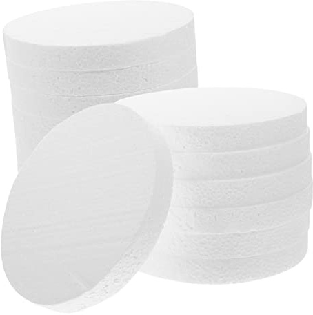 Gatuida Discos De Espuma Redondos Para Pastel Diy, 16 Unidades Blancas, Bandejas De Espuma Para Manualidades, Soporte De Pastel Para Niños, Decoración De Tartas y Proyectos Creativos