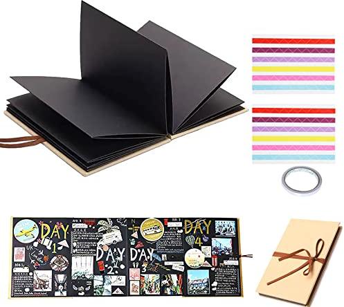 ERBO Fotoalbum zum Selbstgestalten 5 inch, Fotoalbum zum Einkleben, DIY Scrapbook FotobuchKann als Abschluss Geschenk, Geburtstagsgeschenk, Hochzeitstagsgeschenk (34 Seiten, 17,5 x 11,5cm)