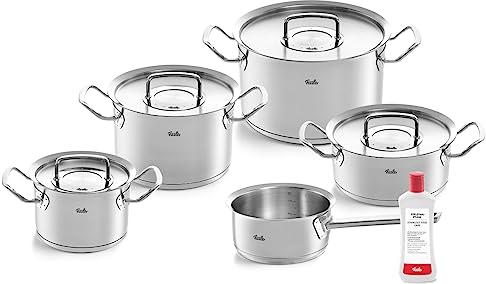 Fissler Original-Profi Collection/Edelstahl-Kochtopfset, 5-teilig, inkl. Metall-Deckel + Gratis Edelstahlpflege - Induktion [Exklusive bei Amazon]