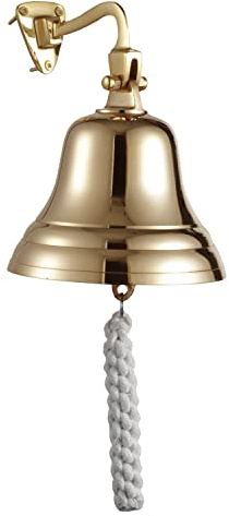 ACL Bar Home Pub Accesorios Timbre de Mano - Timbre de Barra montado en la Pared Timbre náutico - Timbre de latón único con Sonidos Fuertes y nítidos Ideal para Navidad, Pub de 5 Pulgadas