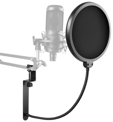 GEEKRIA for Creators Filtre Anti-Pop 5 po pour AT2020/AT2035, Pince en C