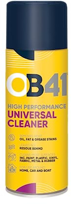 OB41 High Performance Universal Cleaner - Designed to gently and effectively remove most marks and stains - Evaporates quickly, leaving no residue - For use around the home, car and boat - 400ml
