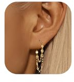AIBELOPY 925 Sterling Silver Chain Earrings for Women Statement Tassels Dangle Earrings Cool Stud Earrings Piercing Chain Huggie Hoop Earrings Ear Cuff Jewelry Birthday Gifts for Women Mom (Gold)