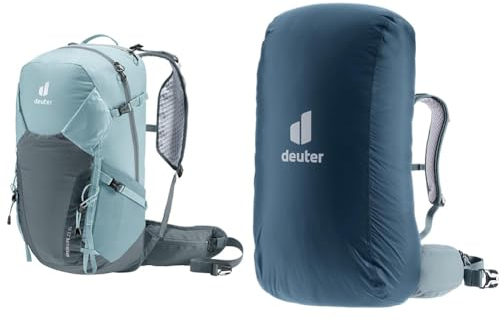 deuter Speed Lite 23 SL leichter Damen Wanderrucksack, Shale-graphite & Unisex-Adult Raincover I Regenhülle, ara, 20-35 L