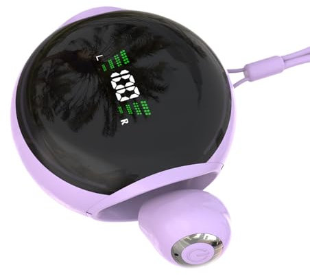 Écouteurs semi-intra-auriculaires avec écran LED, contrôle tactile intelligent avec réduction du bruit pour la famille, les amis et les voyages. Temps d'écoute prolongé : conçu pour être durable