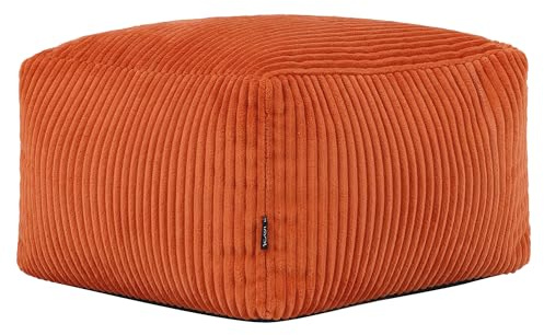 Icon Amara - Puf de Cuerda, Color Terracota con Relleno, para Dormitorio, Sala de Estar