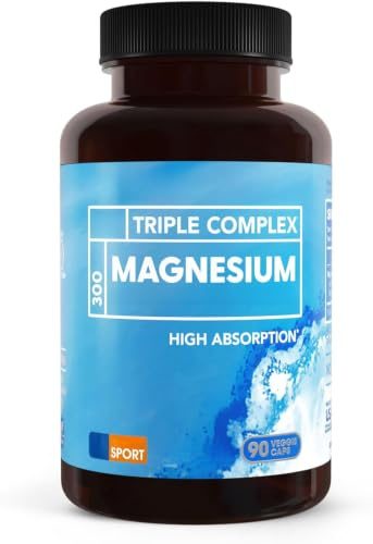 Trippelmagnesiumkomplex, magnesiumglycinat, malat och citrat, 90 kapslar
