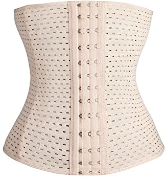 KSKshape Fajas Reductoras Mujer Cintura Zapatillas corsé para Transpirable para Mujer Espalda Apoyo Faja,Beige-11,XL