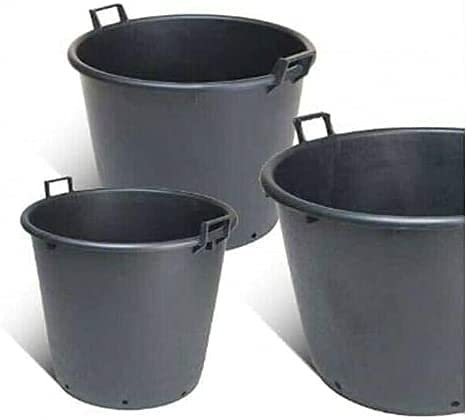 Vaso Mastello 160Lt, ø 80cm, h.51cm - Professionale in Polietilene LDPE – Vaso Tinozza Grande Resistenza per Giardino, Orto, Edilizia – Con Manici Ergonomici – Adatto a Esterno, Vivaio, Uso Agricolo