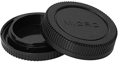 WT-DDJJK Fotocamera Coperchio Fotocamera, Coperchio Corpo Fotocamera Protezione copriobiettivo Posteriore Ricambio in plastica Antipolvere per Montaggio Olympus Micro 4/3