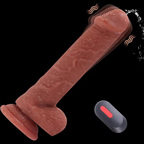 TDLPlus Realistischer Dildo Vibrator mit 7 Vibrationsmodi, Squirting-Spritzfunktion, Silikon Analdildo mit Fernbedienung, wasserdichtes Sexspielzeug für Männer Frauen, Analvibrator, Prostata Massager