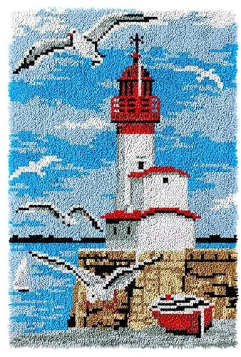 DIY Latch Hook Rug Kit - 60 X 40 cm, Perfect for Beginners, Kids & Adults