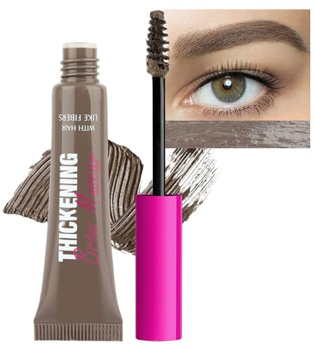 Tinted Thickening Brow Mascara,Tinted Eyebrow Gel,Waterproof, Transfer-proof, Brush to Fill in Eyebrows and Cover Gray Hairs - Cruelty Free - Light Medium Brown (1pc 05 Cool Ash Brown)