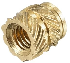 TOP-VIGOR 60Pcs M3 Threaded Knurled Insert Nuts, M3 x 5mm x 5mm OD 3D Printing Brass Nuts, Female Threaded Inserts Brass Heat Set Insert Embedment Nut for 3D Printing